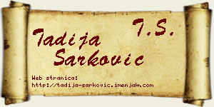 Tadija Šarković vizit kartica